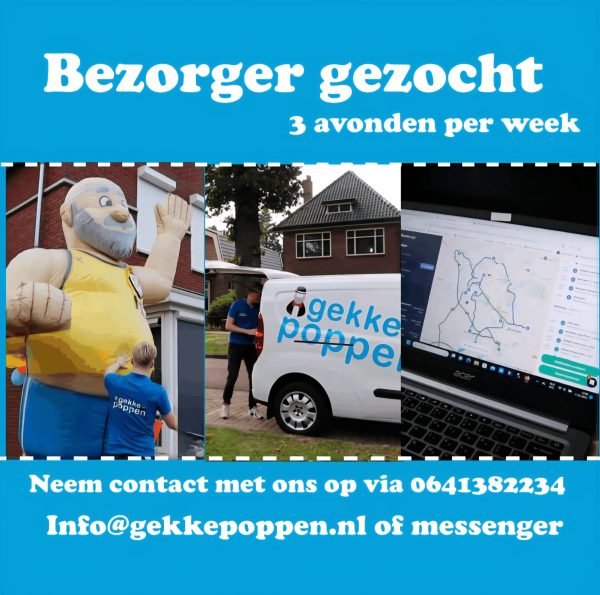 Gekkepoppen bezorger vacature